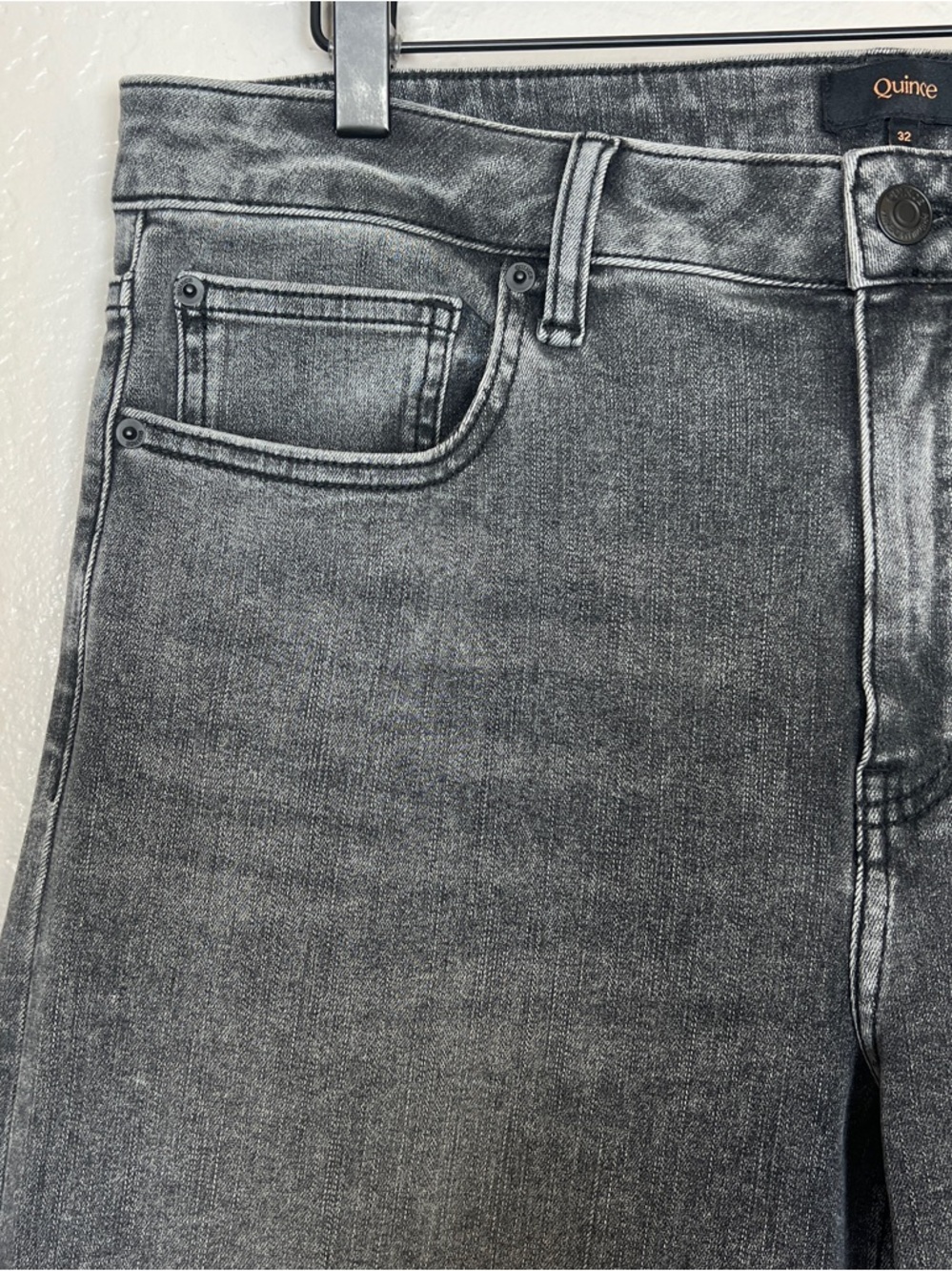 QUINCE Women’s Size 32 X 30 Greyed Out Bella Stretch High-Rise Wide Leg Jeans - Picture 5 of 14